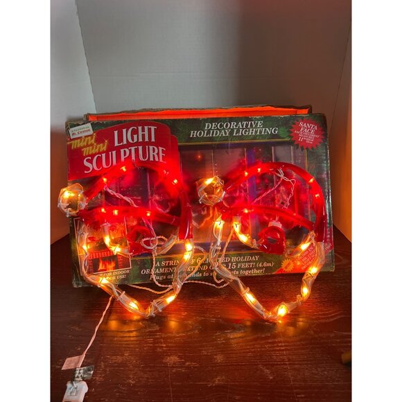 Vintage Mr. Christmas Mini Light Sculpture Holiday String Lights 15 Ft With 6 Li - Picture 1 of 7